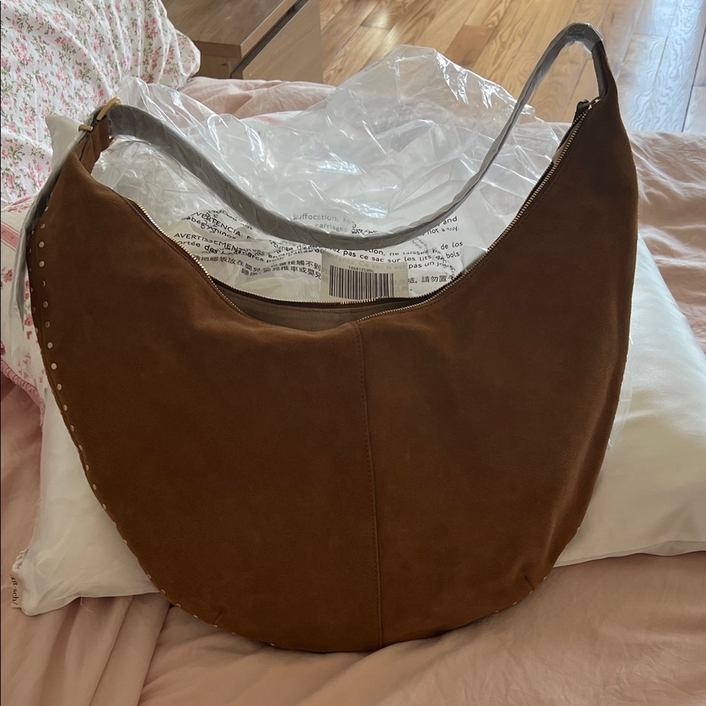 Madewell Brown Suede Hobo Bag